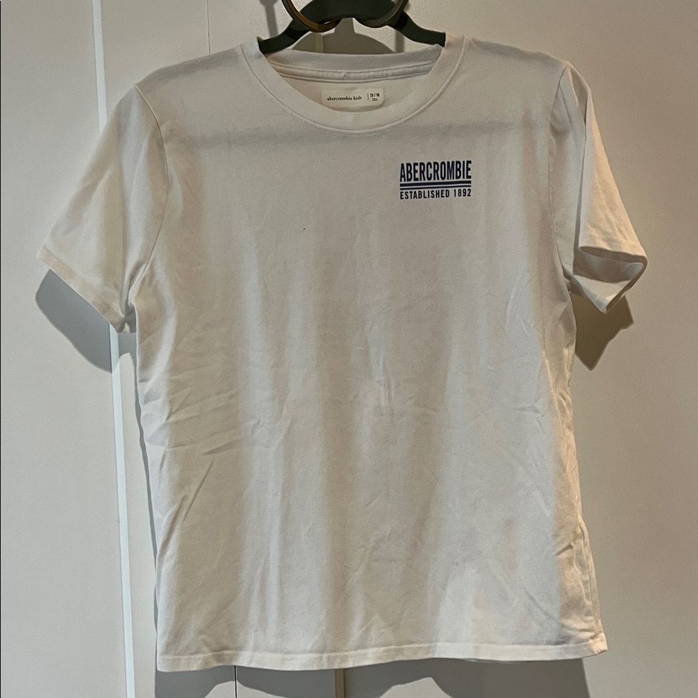 Abercrombie Kids 15/16 White Girl’s Women’s Short Sleeve Tee Top Shirt